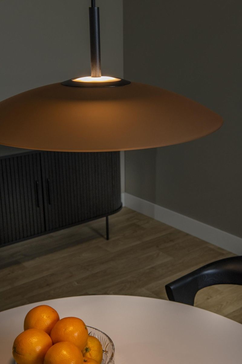 Lucide MENGA - Závesné svietidlo - Ø 40 cm - LED Rozm. - 1x12W 2700K - Jantárová